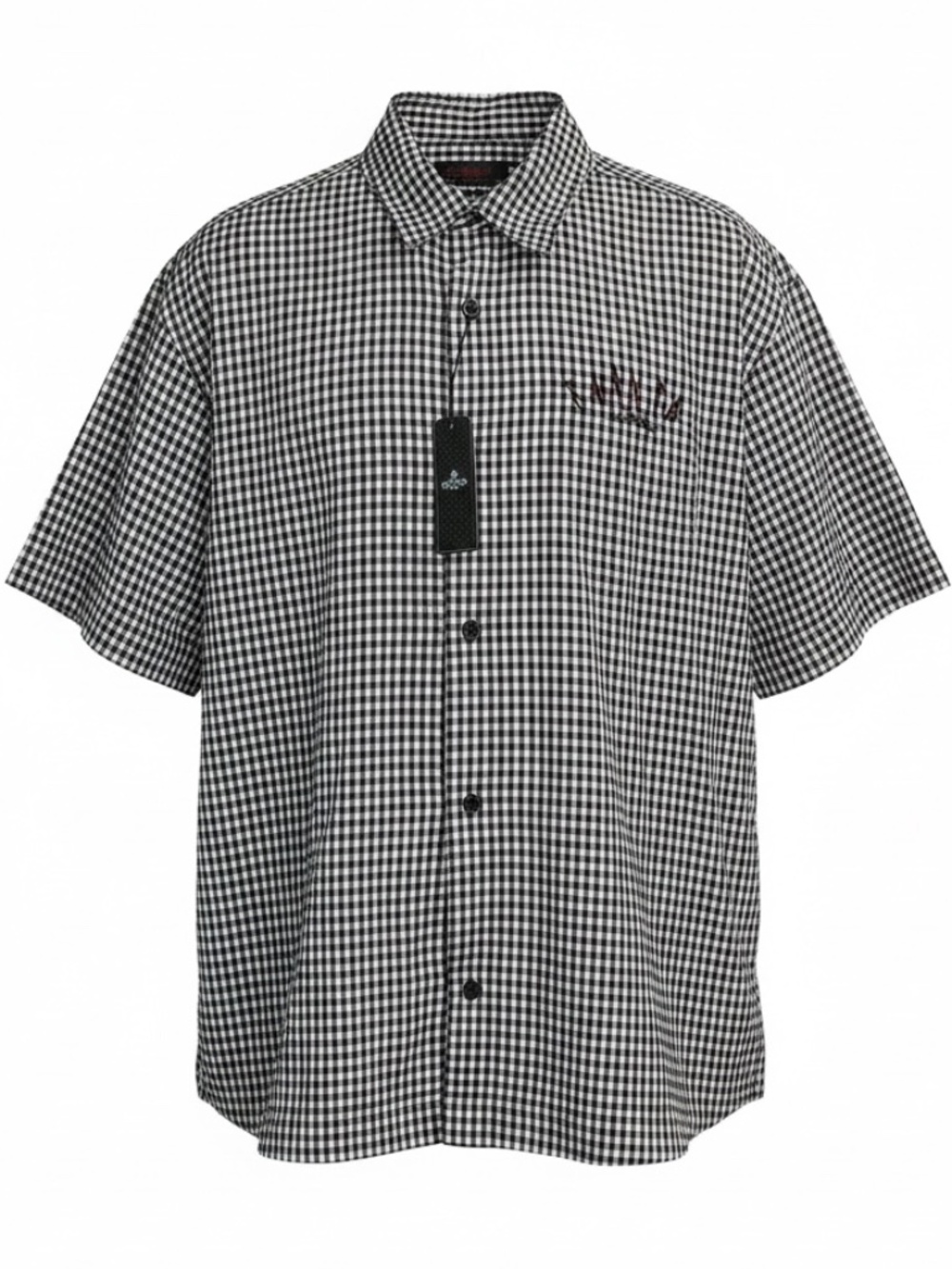 Saints Studio Men’s 3XL Black & White Short Sleeve Button Up. NEW